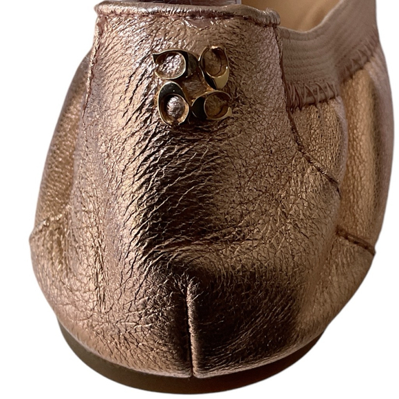 EUC - Coach Dalia Rose Gold Leather Ballet Flat - Size 8.5 - Picture 7 of 10